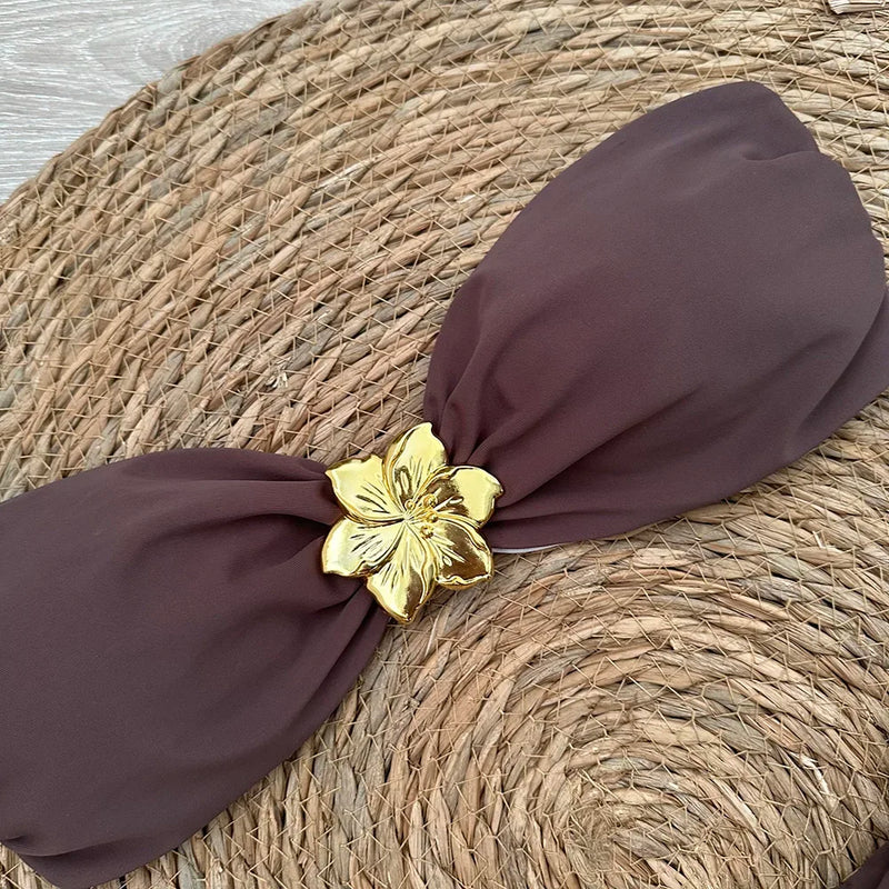 Biquíni Tomara-Que-Caia Push-Up 2025 – Moda Praia Feminina Sexy e Elegante com Calcinha Fio Dental