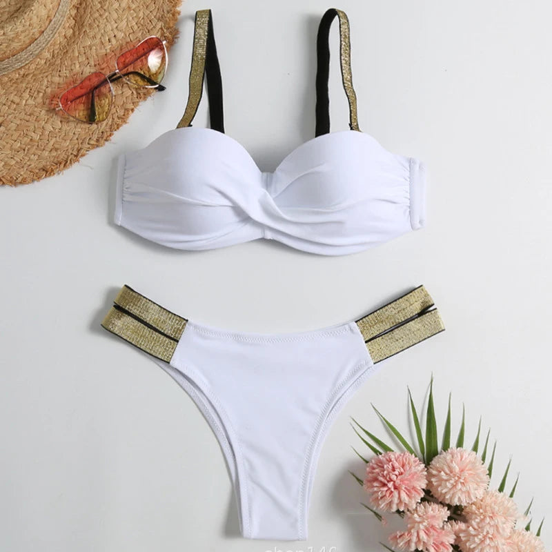 Biquíni Push-Up Sexy Brasileiro – Conjunto Feminino de Moda Praia Verão 2025