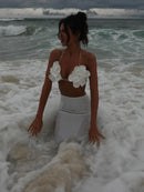 Biquíni Sexy com Saia – Conjunto Feminino 3 Peças, Estilo Bandage, Modelagem Brasileira, Saia A-Line para o Verão