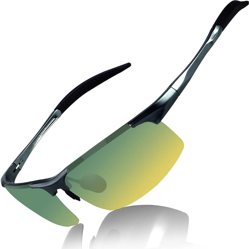 ✨ Óculos de Sol Esportivos Masculinos Polarizados – Proteção UV400, Lente Fotocromática e Design Sem Aro