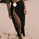 ✨ Saída de Praia Feminina com Flores 3D – Look Sexy e Elegante para o Verão