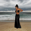 Biquíni Sexy com Saia – Conjunto Feminino 3 Peças, Estilo Bandage, Modelagem Brasileira, Saia A-Line para o Verão