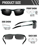 ✨ Óculos de Sol Esportivos Masculinos Polarizados – Proteção UV400, Lente Fotocromática e Design Sem Aro