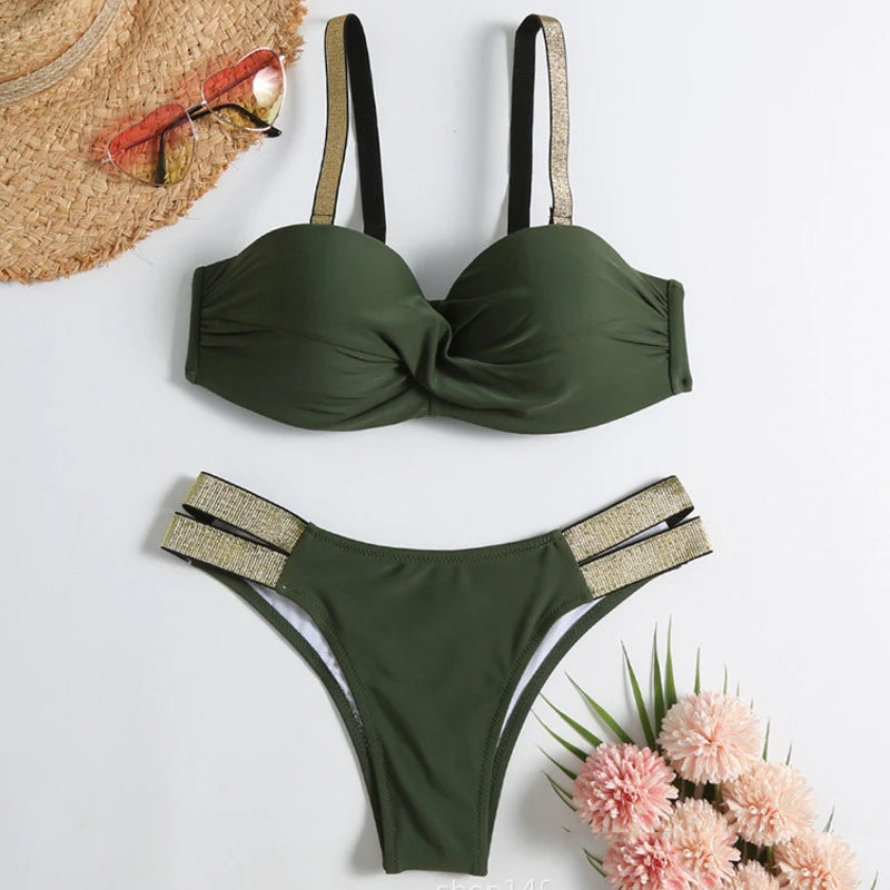 Biquíni Push-Up Sexy Brasileiro – Conjunto Feminino de Moda Praia Verão 2025