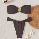 Biquíni Tomara-Que-Caia Push-Up 2025 – Moda Praia Feminina Sexy e Elegante com Calcinha Fio Dental